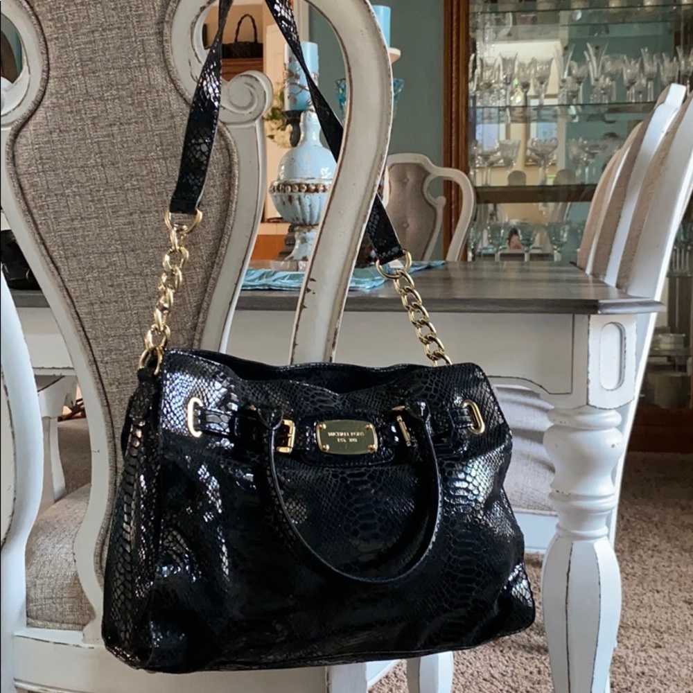 Black Snakeskin Michael Kors Bag